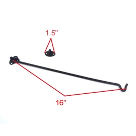 Geesatis 16 Inch Heavy-Duty Stainless Steel Swivel Latch – Solid Thickened Rust-Proof Gate Hook for Windows, Doors & Cabinets – Secure Locking for Barn Doors, Sheds & Gates (1 Pack)