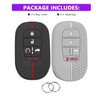 QBUC 2 PCS Key Fob Cover for (5 Buttons) Honda