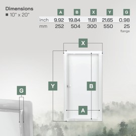 Vent Systems 10" x 20" Inch Metal Access Panel - Access Door for Inspection, Plumbing and Electrical Utility Service - Drywall, Wall and Ceiling Mount Wall Plate - Basement Crawl Space Door