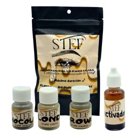 Kit Henna Ceja Hd 3 Tonos Organica Steff Microblading Henna