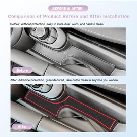 LUWU for 2024 2025 Mini Cooper F56 Center Console Liners Mats 2015-2025 Mini Cooper F56 Cup Holder Inserts Mat Mini Cooper Door Slot Mats Console Liner Trim Mats 2025 2024 Mini Cooper Accessories 9PCS