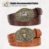SANSTHS Western Belts for Men Women 2 Pack, Cowgirl Cowboy