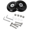70mm x 24mm 2 Pcs Luggage Suitcase Replacement Wheels, Rubber