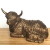 Laying Highland Cow Mother & Calf ornament figurine from the