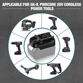 for Makita to for Skil 20V Battery Adapter,for Makita 18V Battery Convert to for Skil 20V BY519601 BY519603 BY519702 Battery,Power for Skil PWRCORE 20V Series Tools