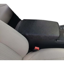 Car Console Covers Plus Made in USA Designed for Lincoln MKZ 2013-2020 Faux Leather Auto Armrest Center Console Cover Black