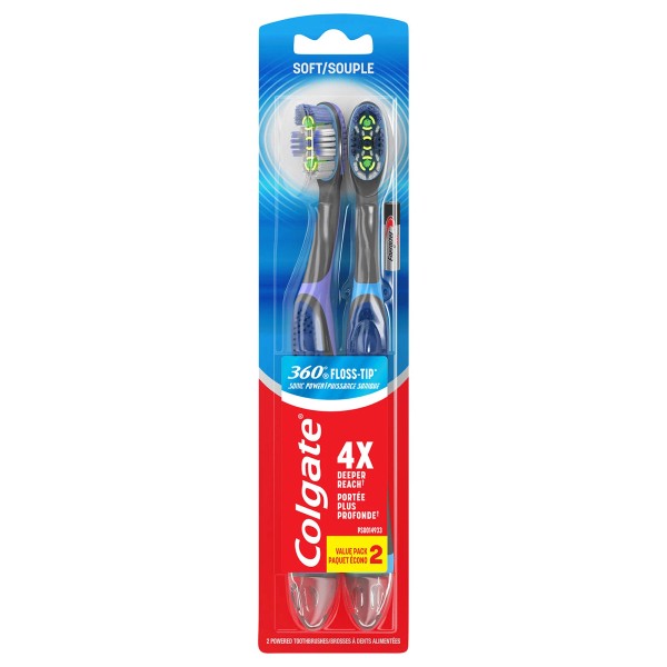 Colgate 360 Vibrate Deep Clean Battery Operated Toothbrush Pack of