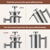 Meelio Stainless Steel French Press Coffee Maker, Double-Wall Insulated Large