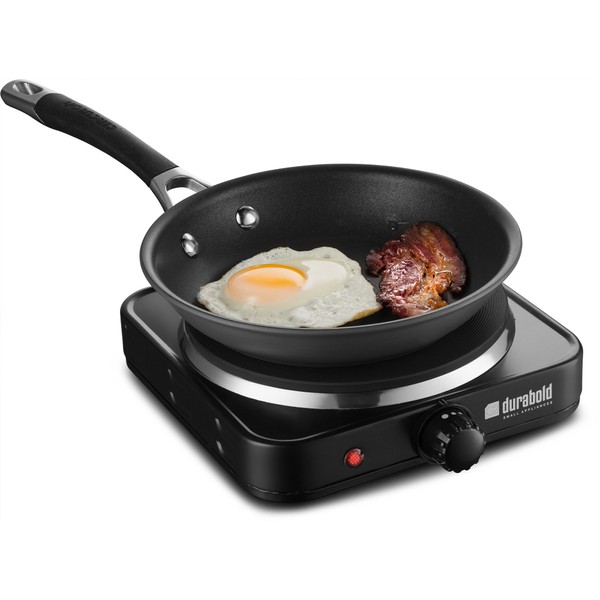 Kitchen Countertop Cast-Iron Single Burner - Stainless Steel Body –