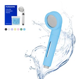 BODYLUV - Puresome Shower Head (Ver.1), Handheld Hard Water Softener, Strong Water Pressure Water Saving Vitamin Filter For Bathroom (Shower Head ONLY, Vita Milk Filter NOT INCLUDED) (Sky Blue)