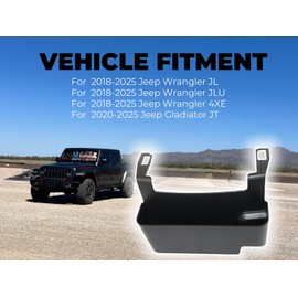 Oudesi Center Console Hanging Box for Jeep 2018-2025 Wrangler JL/JLU, 2020-2025 Gladiator JT Truck Storage Organizer Tray Armrest Storage, Car Armrest Storage Box, Black