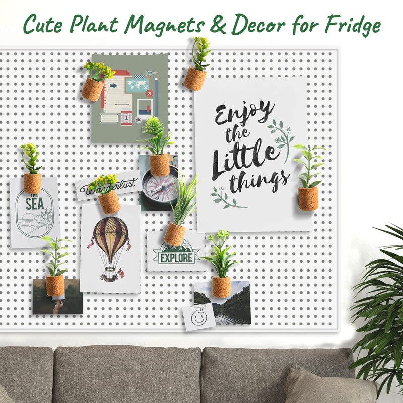 Joyibay Plant Fridge Magnets Mini Succulent Magnets Artificial Plants Refrigerator