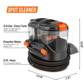 Armor All SCA702 901 7 Amp Portable Spot Cleaner for Car Cleaning, Carpet and Upholstery Stain Removal