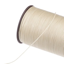 Kozelo 2pcs Thin Linen Waxed Sewing Thread - 0.55mm x 137 Yards, PET & Wax Coating, Leather & General Use