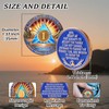 Lighthouse Sunburst 1 Year Sobriety Coin - Inspirational Recovery Token