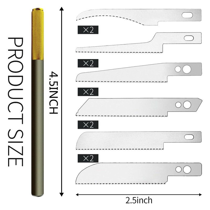 HUBEST Mini Hand Saw Model Craft Tools with 12 Pieces