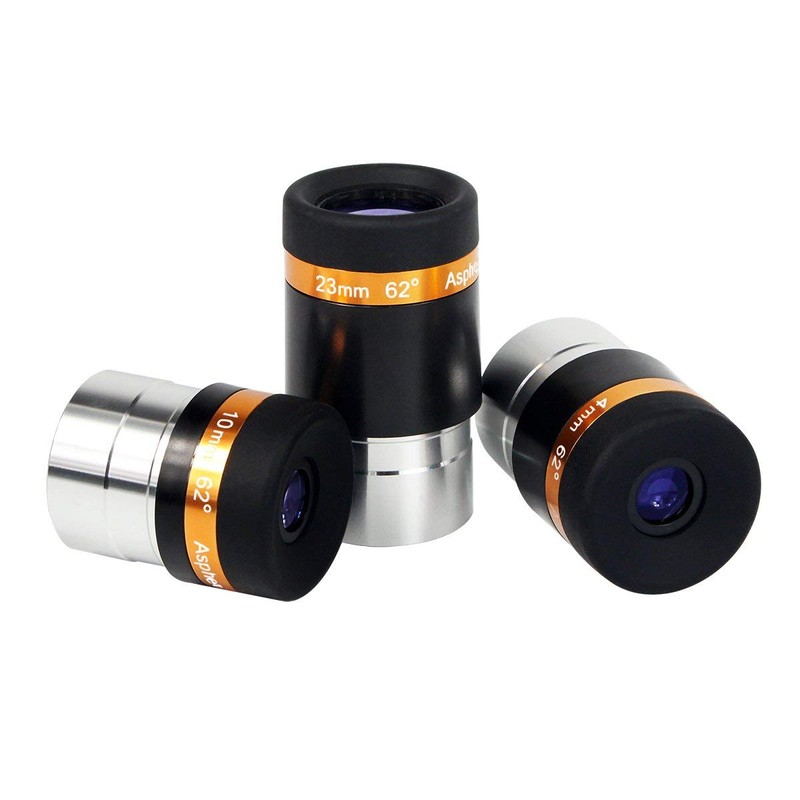 SVBONY Eyepiece Set 1.25" Eyepiece 4mm/10mm/23mm Focal Length FMC 62°