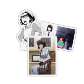 Akiko Yosano Funny Girl Pack 3 Pcs Stickers for Water Bottles, Phones, Laptop, Car