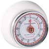 Zassenhaus Magnetic Retro Kitchen Timer, Classic Mechanical Cooking Timer (White)