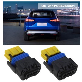 Be In Your Mind 2 Pieces 4 Pin Car Tail Light Connectors with Terminal 211PC042S4021 Compatible with Qashqai 2 and J10 2006-2013, Car Spare Parts