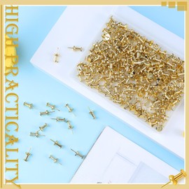220 Count Gold Push Pins, Standard Plastic Head Steel Point Gold Thumb Tacks Decorative Push Pins for Cork Board Wall Hanging