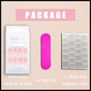 LUXRYNTH 24Pcs Glossy Milky and Pink Solid Press on Nails