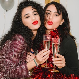 Madison Tyler 4 PCS Christmas charms Jingle Bell Stretch Bracelet Set | Colorful Candy cane snowflake | Bell Charms | Novelty Holiday Beaded Bracelets Set | Gifts for Women