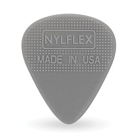 D'Addario Accessories | Nylflex - Púas de guitarra de nailon con agarre, ideal para sonidos eléctricos clásico y tropiezos acústicos, paquete de 10, luz (0.50 mm)