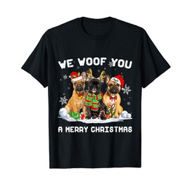 Funny Merry Woofmas French Bulldog Christmas Ornaments T-Shirt