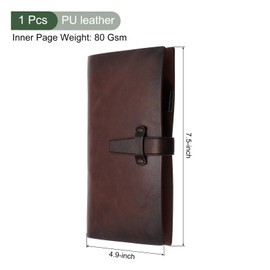 YOKIVE PU Leather Journal, 1 Pcs A6 Refillable Notebook Lined Travel Journal with Buckle Great for Office Writing Travel Business Working, Red