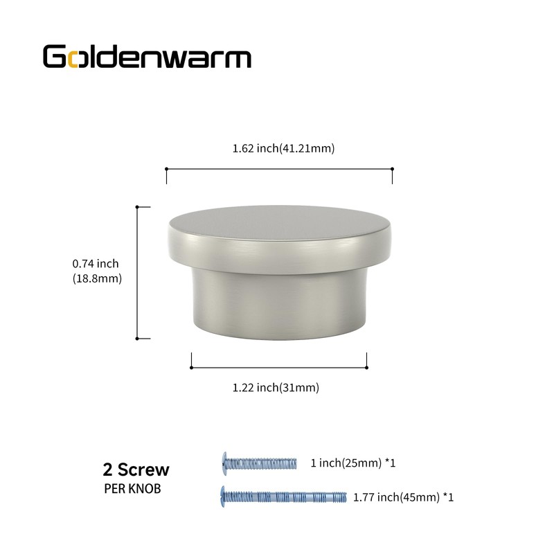 goldenwarm Pack of 20 Cupboard Knobs, Vintage Drawer Knobs, Knob