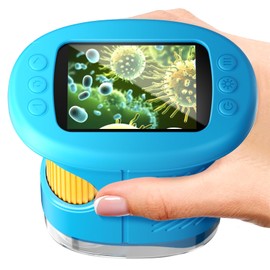 Kids Handheld Microscope Toys 4K 2.4" Screen Rechargeable Digital Kids Microscopes Toys Gifts for 3 4 5 6 7 8 9 10 11 12 Year Old Boys Girls