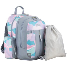 Eastsport Extra Large Backpack Expandable Oversized for Travel Hiking Work Camping Sports Outdoors with Drawstring Bag Mochila De Viaje Abstract Joyful