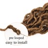 14 Inch Wavy Gypsy Locs Crochet Hair 6 Packs Blonde