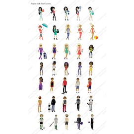 Cricut Paper Dolls Teen Scene Card Making Cartridge