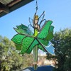 Erpmlyo Dancing Lady Stained Glass Spinner Outdoor Hanging Decor Garden
