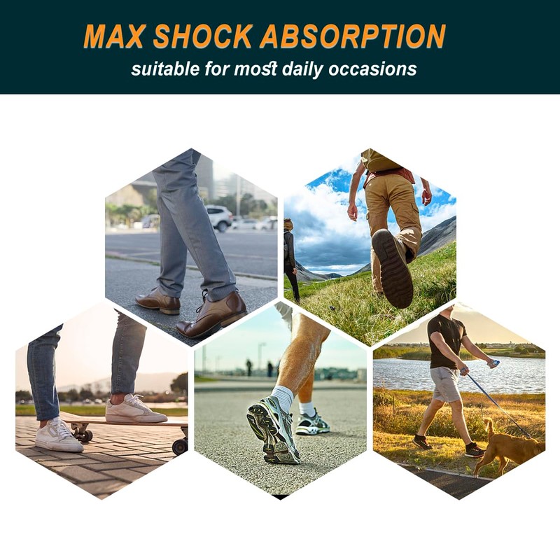 MIAYOHO Plantar Fasciitis Heel Cups for Heel Pain 【Updated Version】