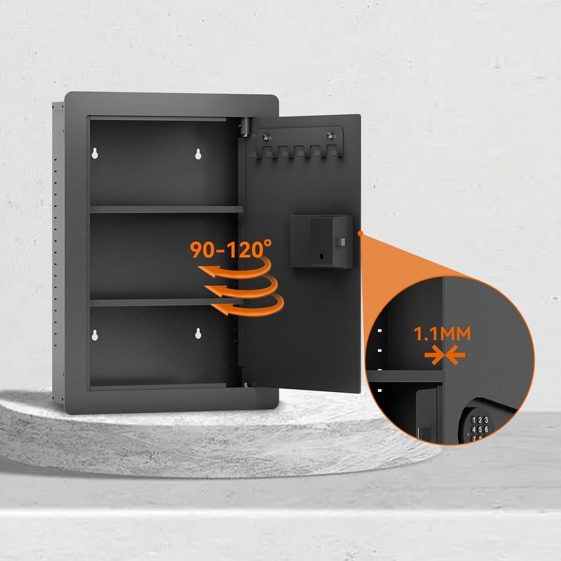 RockRain Wall Safe Between Studs: Heavy Duty Steel Hidden Safe