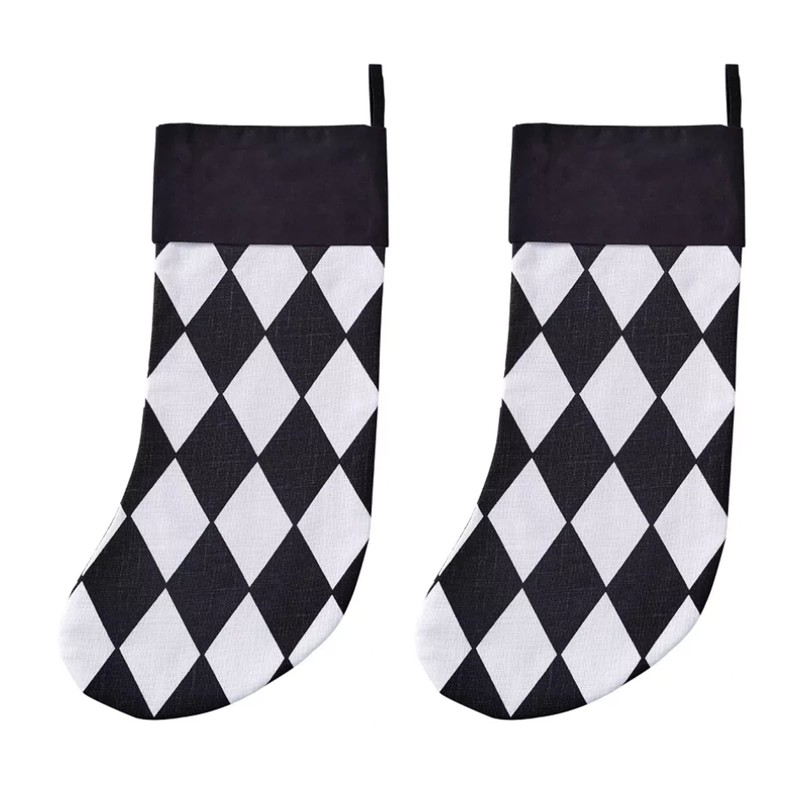 Split P Harlequin Stocking Set of 2