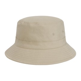 BOTVELA Summer Bucket Hat Washed Cotton Sun Cap for Beach, Fishing - Outdoor Vacation Boonie for Men Women (Khaki, 7 3/8-7 1/2)