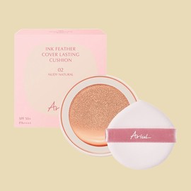 Anjumain Arial Ink Feeder Lasting Cushion SPF 50+ PA++++ Refill, No. 2 Nudie Natural No. 21 × 1 / 아리얼 잉크 피더 래스팅 쿠션 SPF 50+ PA++++ 리필, 2호 누디내추럴 21호 × 1개