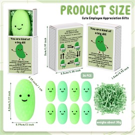 Wettarn Appreciation Pickle Gifts Cute Stress Balls with Support Gift Boxes Inspirational Party Favors for Employee Coworker Friends Office Positive Relief Toys(36 Sets)