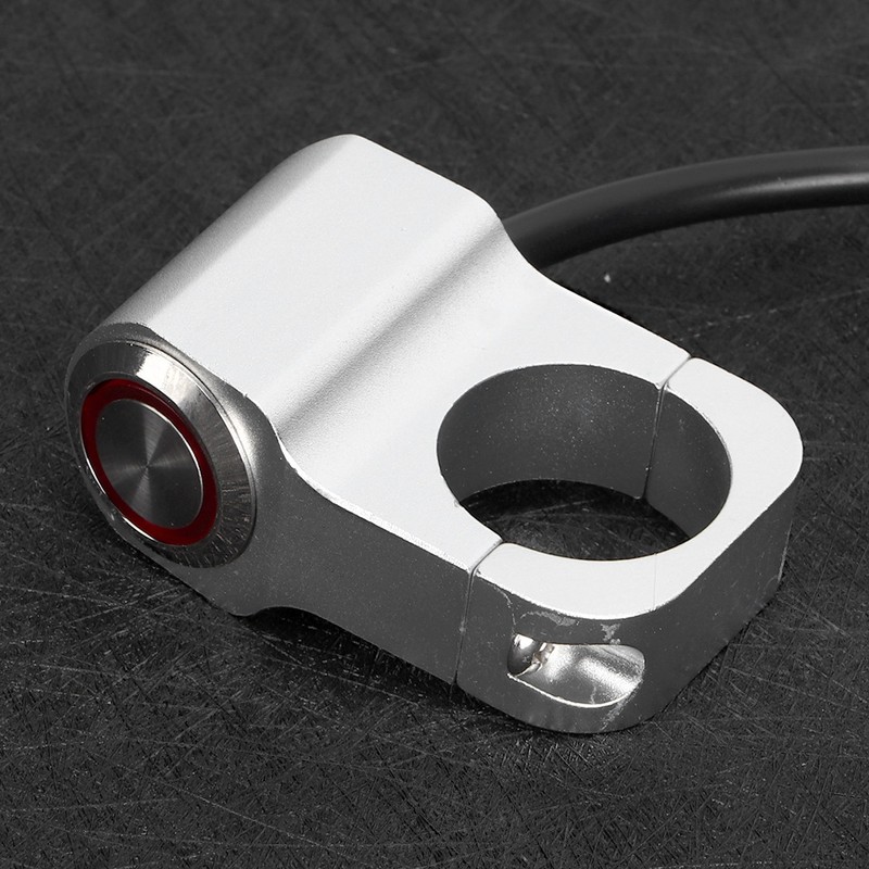 25mm/0.98in Waterproof Steel Spotlights Handlebar Headlight Switch for Motorcycle Bicycle