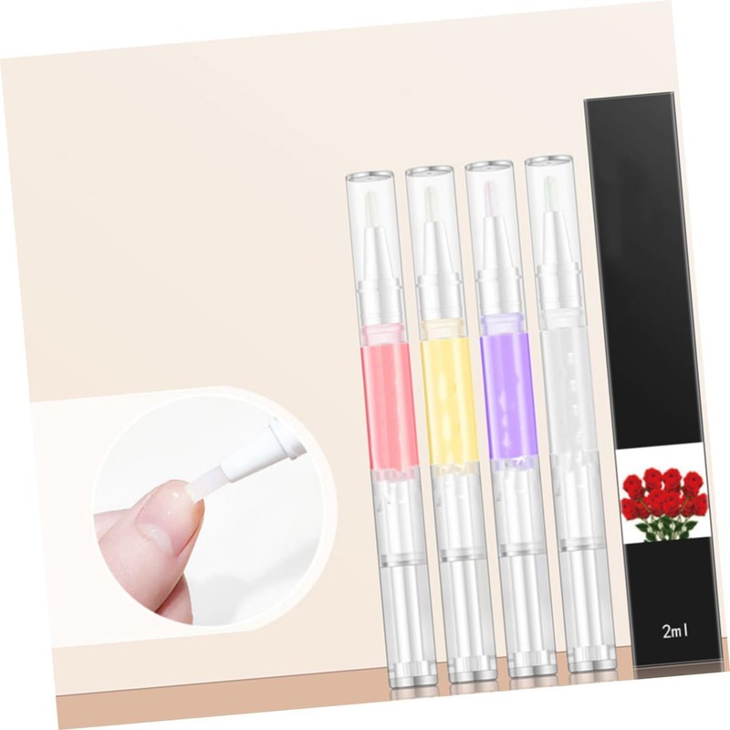 Lápiz de Aceite para Uñas 4 Piezas, 2ml, Nutritivo y
