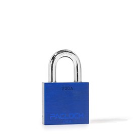 PACLOCK's 200A Series Padlock, 1-3/16" Tall Hardened Steel Shackle, High Performance 6-Pin Cylinder, One Lock Keyed to a Number U-Pick! w/ 2 Keys, Blue Anodized Aluminum