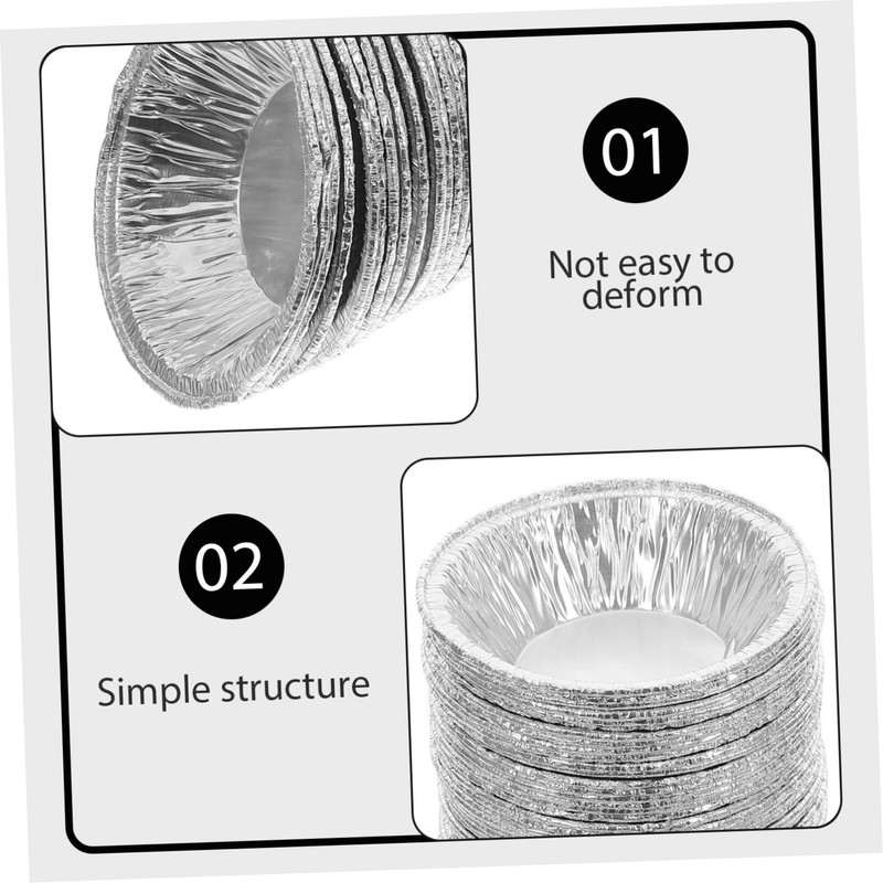 ABOOFAN 200Pcs Foil Egg Tart Molds Baking Supplies for Individual