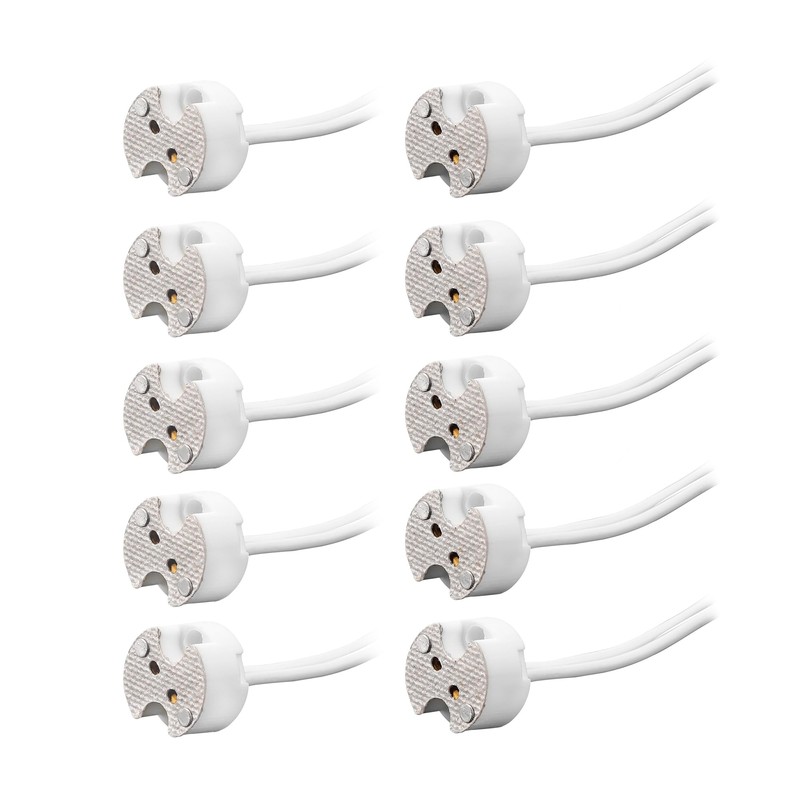 SZSWWPOR 10 Pack G4 Light Socket, LED MR16 Socket, GU5.3