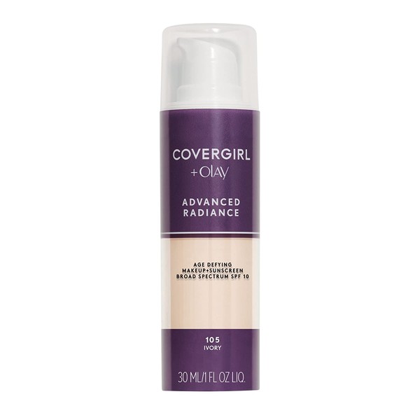 COVERGIRL, Advanced Radiance Age Defying Liquid Foundation, Ivory, 1 Count