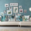 HOSTECCO Turquoise and Grey Cushion Covers 45x45 cm Pack of