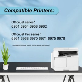 Eficazink 902XL High Yield Ink Cartridges 4-Pack| Works with Printer Series: OfficeJet 6951 6954 6958 6962; OfficeJet Pro 6961 6968 6970 6971 6975 6978 Printers